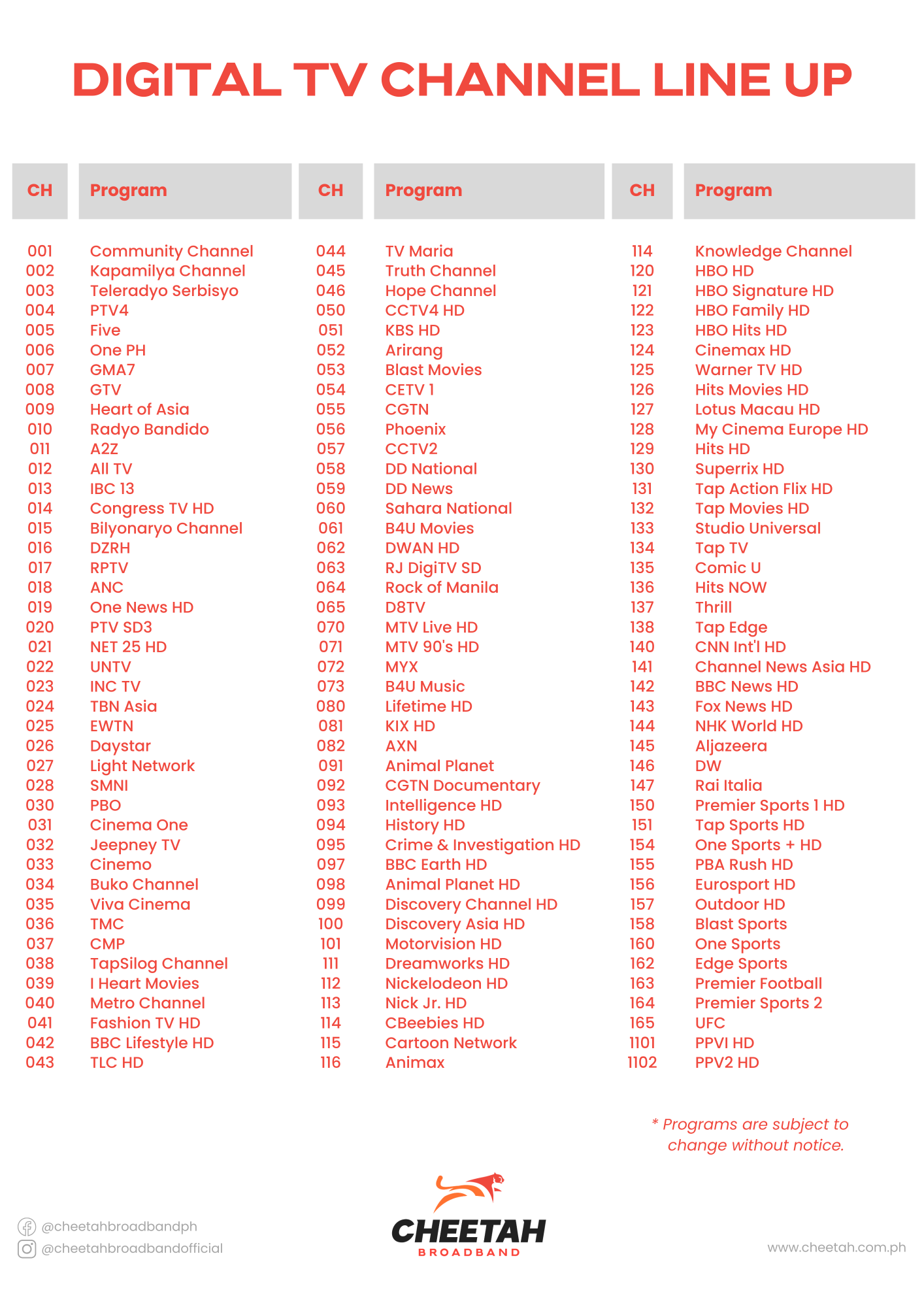 2025-11-17 WEBSITE CHANNEL LINE UP